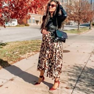 Leopard wrap skirt 😍